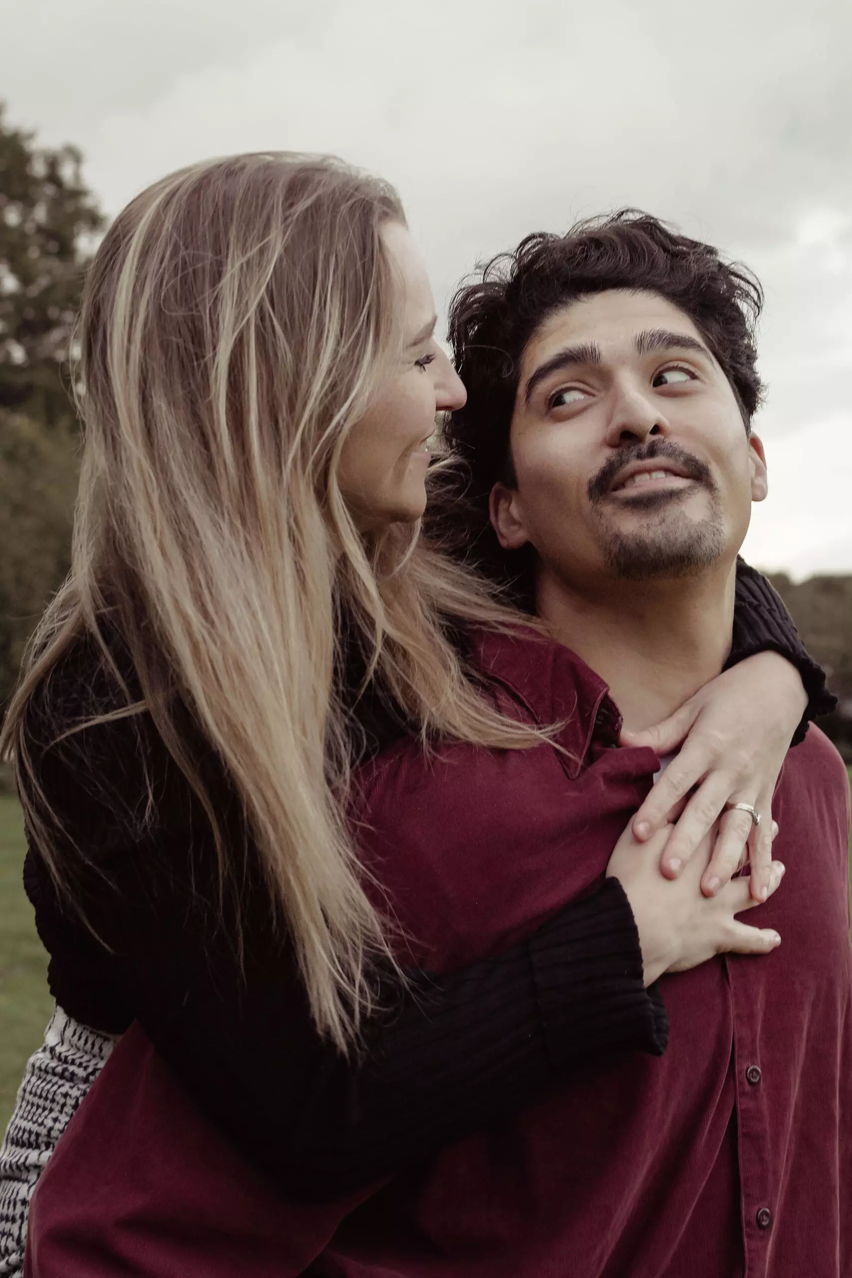 Close-up couple' portrait in Amsterdam taken by Cristiana Sto Photography